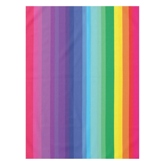 Mod regenboogkleurige 1e verjaardag tafelkleed (Voorkant)