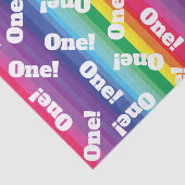 Mod regenboogkleurige 1e verjaardag tissuepapier (Detail)