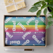 Mod regenboogkleurige 1e verjaardag tissuepapier (Geschenk)
