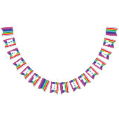 Mod regenboogkleurige 1e verjaardag vlaggetjes (Alle)