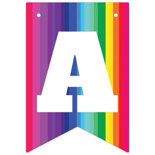 Mod regenboogkleurige 1e verjaardag vlaggetjes (Derde vlag)