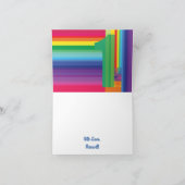 Mod regenboogkleurige Kinderen 1e verjaardag Kaart (Binnen)