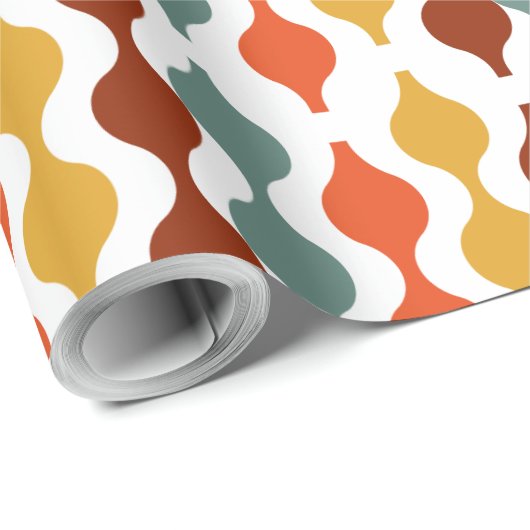 Mod Retro 1960's  Fun Boho Bohemian Cadeaupapier (Rol Hoek)