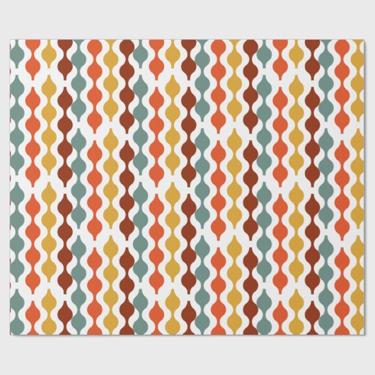 Mod Retro 1960's  Fun Boho Bohemian Cadeaupapier (Vlak)