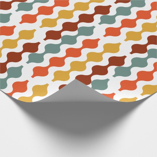 Mod Retro 1960's  Fun Boho Bohemian Cadeaupapier (Hoek)