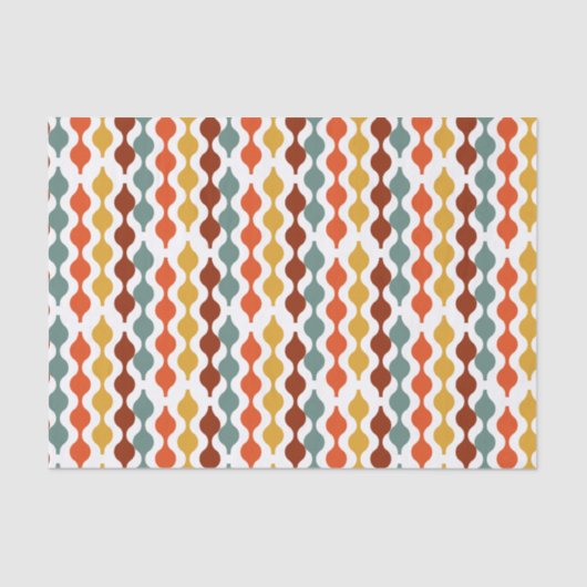 Mod Retro 1960's Fun Boho Bohemian Wrappin Tissuepapier (Voorkant)