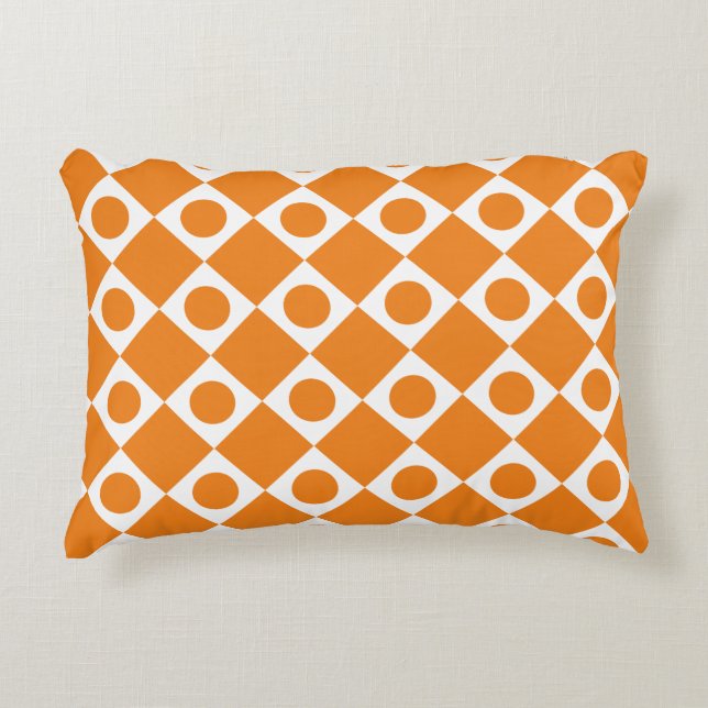 Mod Retro 60's aangepaste kleurenpop-up Pillow Accent Kussen (Voorkant)