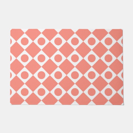 Mod Retro 60's Cantaloupe Doormat Deurmat (Voorkant)