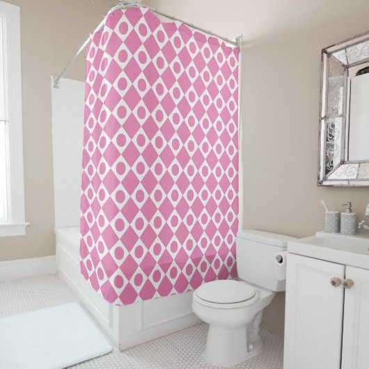Mod Retro 60's Custom Color Shower Curtain Douchegordijn (In situ)
