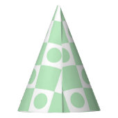 Mod Retro 60's Mint Feesthoedjes (Achterkant)