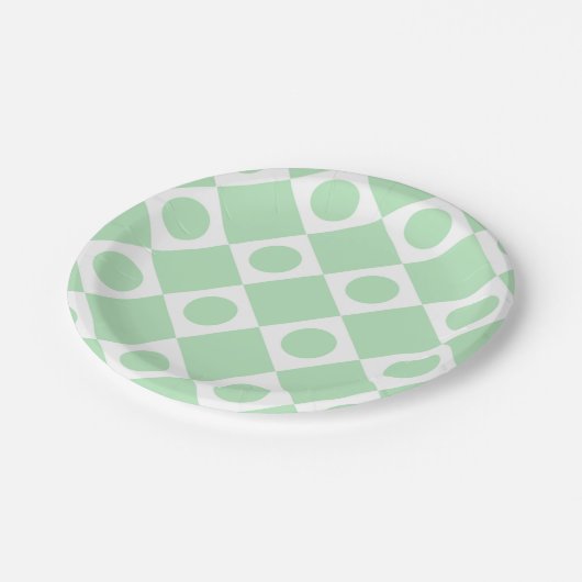 Mod Retro 60's Mint Papieren Bordje (Gekanteld)
