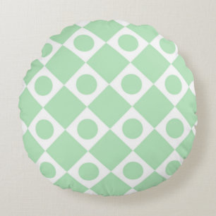 Mod Retro 60's Mint Rond Kussen