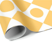 Mod Retro 60's mosterd Cadeaupapier (Rol Hoek)