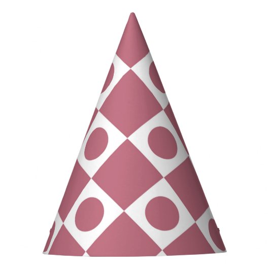 Mod Retro 60's Wildberry Feesthoedjes (Voorkant)