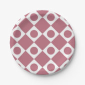 Mod Retro 60's Wildberry Papieren Bordje (Voorkant)