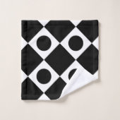 Mod Retro 60's zwart Bad Handdoek (Wasdoekje)