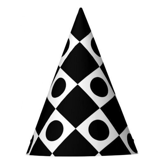Mod Retro 60's zwart Feesthoedjes (Voorkant)