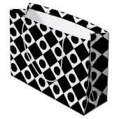 Mod Retro 60s zwart Groot Cadeauzakje (Achterkant Gekanteld)
