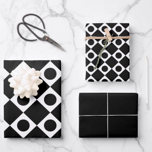 Mod Retro 60's zwart Inpakpapier Vel (Voorkant)