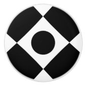 Mod Retro 60's zwart Keramische Knop (Voorkant)
