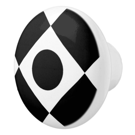 Mod Retro 60's zwart Keramische Knop (Rechts)