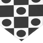 Mod Retro 60's zwart Korte Tafelloper (Hoek)