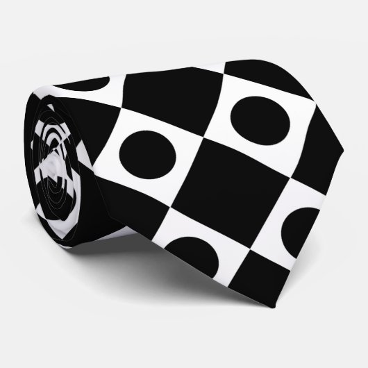 Mod Retro 60's zwart Stropdas (Opgerold)