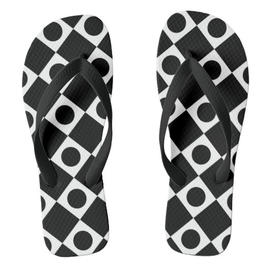 Mod Retro 60's zwart Teenslippers (Voetbed)