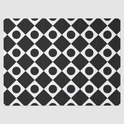 Mod Retro 60's zwart Tissuepapier (Voorkant)