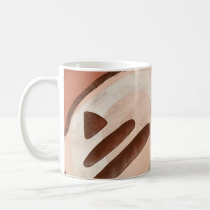 Mod Retro Abstracte Rusty Earthy Mid Century Moder Koffiemok