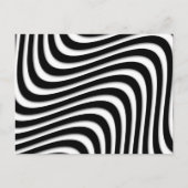 MOD Retro Black en White Swirls Briefkaart (Voorkant)