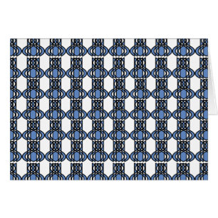 Mod Retro Blue Abstract Scarab Patroon