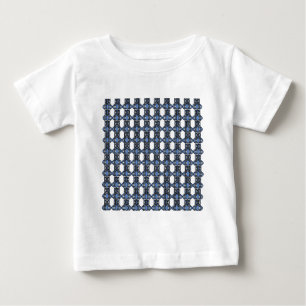Mod Retro Blue Abstract Scarab Patroon
