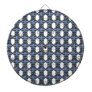 Mod Retro Blue Abstract Scarab Patroon Dartbord