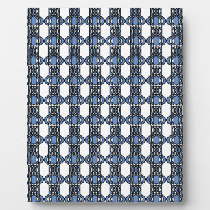 Mod Retro Blue Abstract Scarab Patroon Fotoplaat