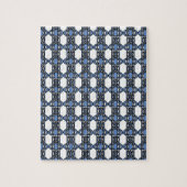 Mod Retro Blue Abstract Scarab Patroon Legpuzzel (Verticaal)