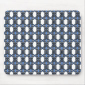 Mod Retro Blue Abstract Scarab Patroon Muismat (Voorkant)