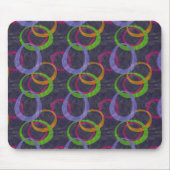 Mod Retro-cirkels afdrukken Muismat (Voorkant)