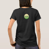 Mod Retro Groen Geel Cirkel Naam Monogram T-shirt (Achterkant)