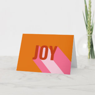 Mod Retro Helder Kleurrijk Roze Oranje Vrolijk Fot Feestdagen Kaart