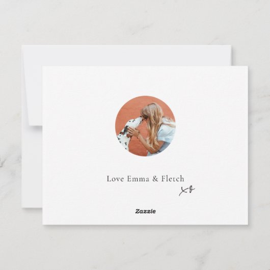 Mod Retro Helder Kleurrijk Roze Oranje Vrolijk Fot Feestdagenkaart (Achterkant)