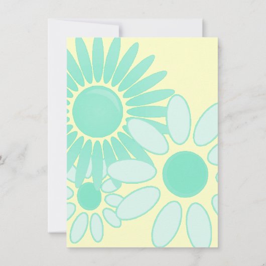 Mod Retro Hip 1960s Blank Party linvitations Kaart (Achterkant)