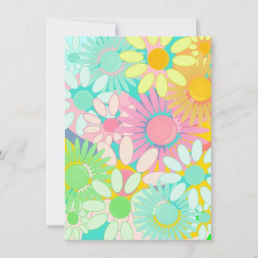 Mod Retro Hip 1960s Blank Party linvitations Kaart (Voorkant)