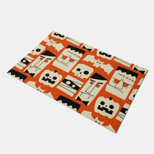 Mod Retro Monsters Deurmat (Schuin)