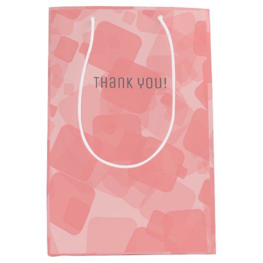 Mod Retro Pink Squares Patroon Medium Cadeauzakje (Voorkant)