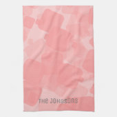 Mod Retro Pink Squares Patroon Theedoek (Verticaal)