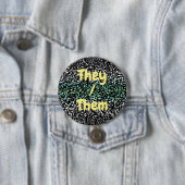 Mod Retro Quirky Groovy Boho Paragender Pride Ronde Button 7,6 Cm (In situ)