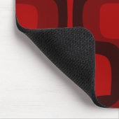 Mod Retro Red Burgundy Black Mousepad Muismat (Hoek)