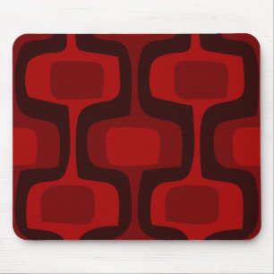Mod Retro Red Burgundy Black Mousepad Muismat