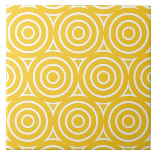 Mod Retro Style Geometrisch ontwerp Tegeltje (Voorkant)